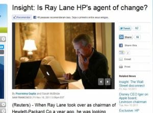 Em entrevista, presidente da HP � flagrado usando um notebook da rival Apple