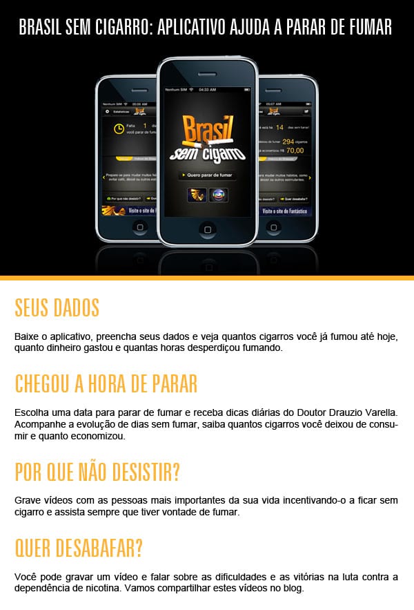 O livro no telefone como deixar de fumar