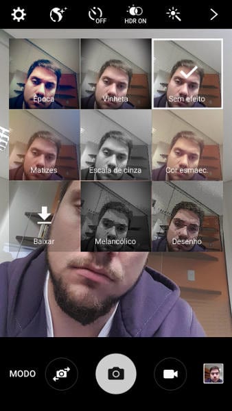 Filtros para usar na câmera frontal