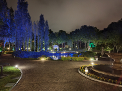 Foto noturna, cores não são esse azul