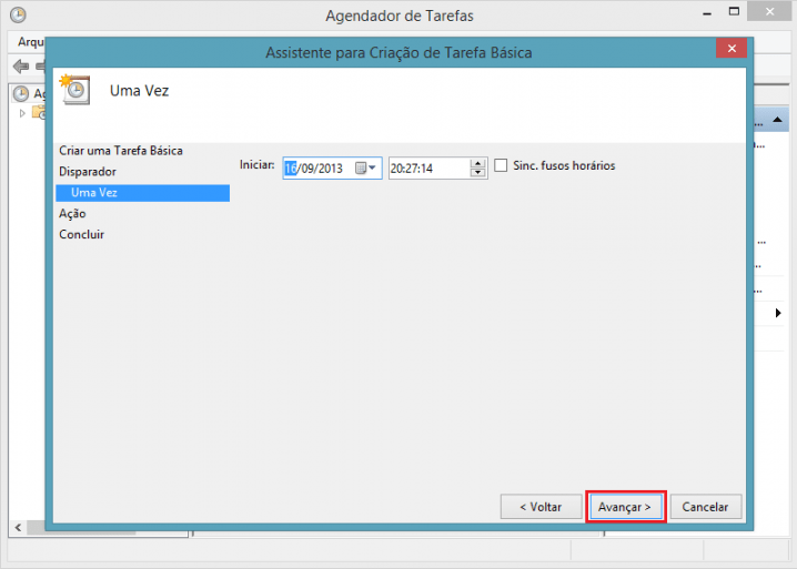 Adicionando data para que ação atomática aconteça