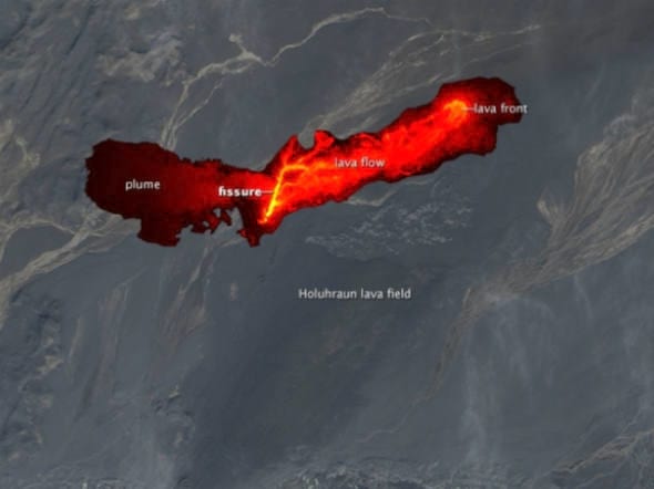 Nasa divulga imagens do vulcão Bardarbunga em erupção Nasa divulga imagens do vulcão Bardarbunga em erupção