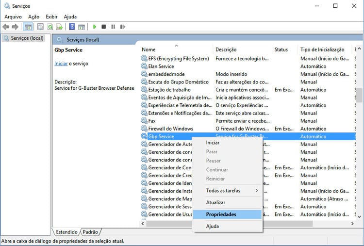 Como remover o G-Buster Browser defense?