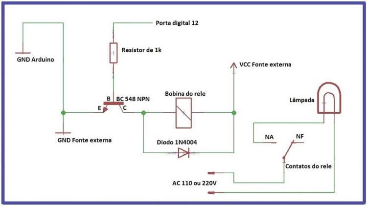 Arduino Uno - Aula 11 – Acionando uma carga com o uso de relê – parte 2 Arduino Uno - Aula 11 – Acionando uma carga com o uso de relê – parte 2