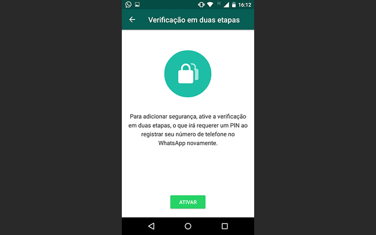 Verificação em duas etapas. Verificação em duas etapas.