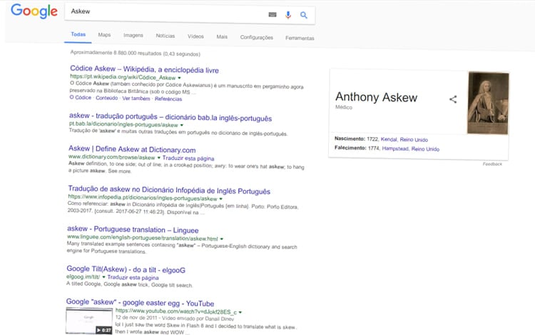 Easter Eggs escondidos no Google