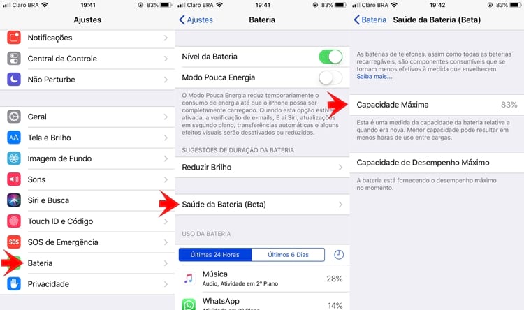 Como verificar a saúde da bateria do seu iPhone