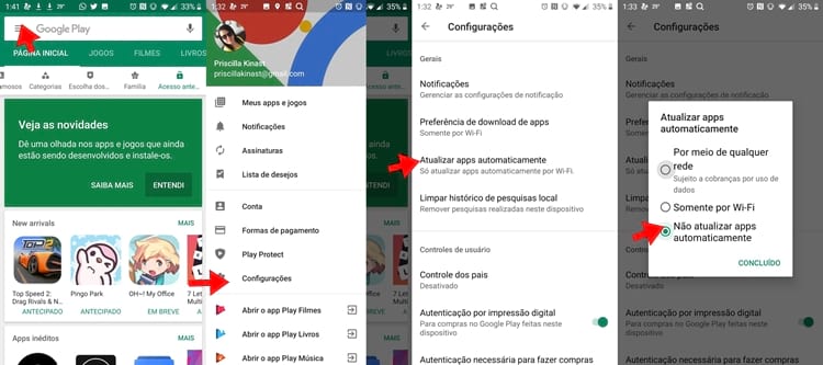 Como impedir a atualização automática de apps na Google Play Store