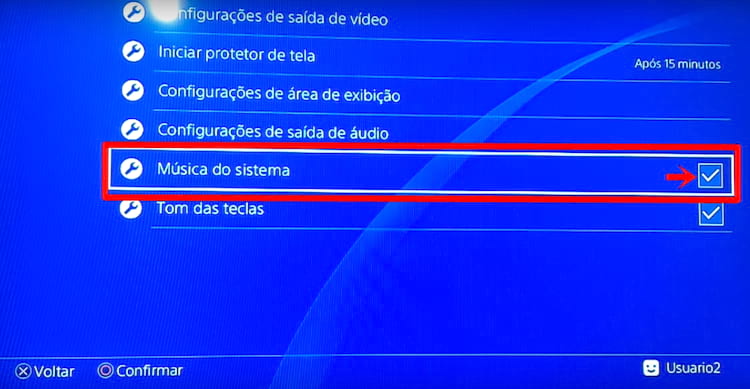 Como tirar a música do sistema do PS4 