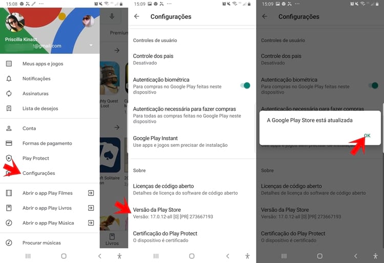 Como usar o modo escuro da Google Play Store