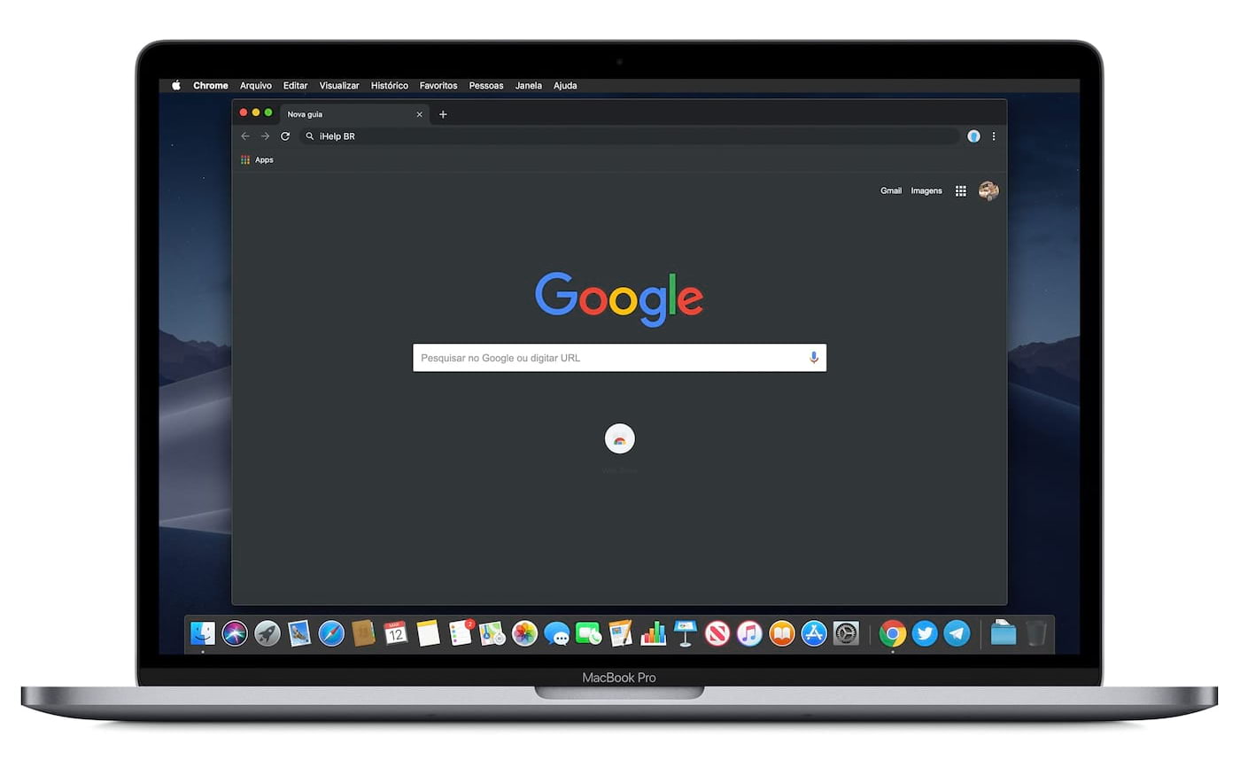 Google chrome apareceu com tema escuro do nada, não é confortavel