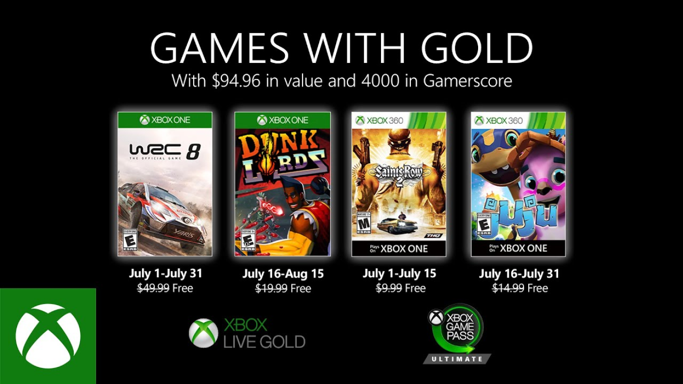 Microsoft anuncia os jogos gratuitos em outubro de 2019 para os assinantes  da Xbox Games With Gold