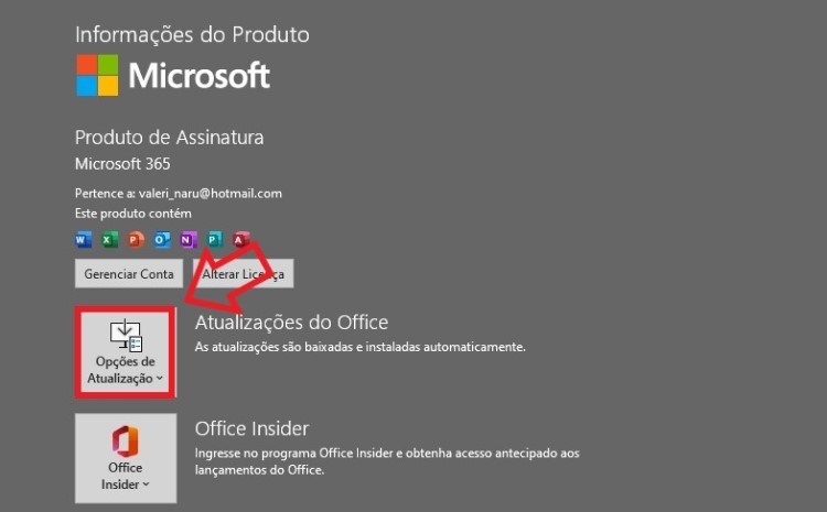 Como atualizar o Microsoft Office 365 e 2016