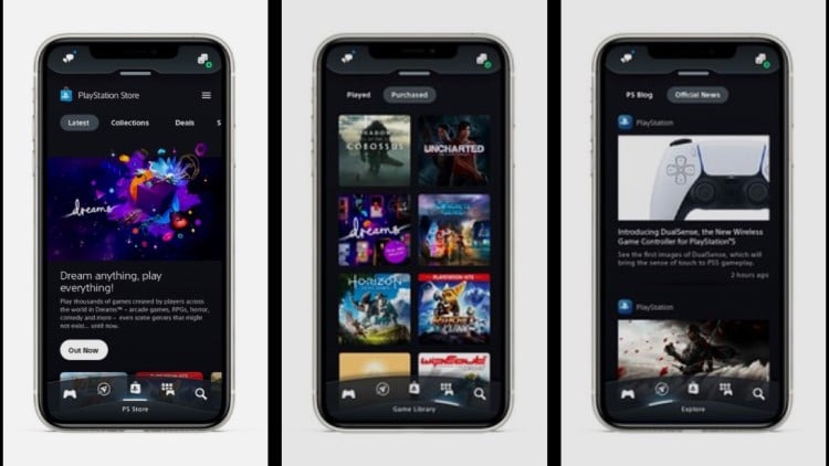 Sony lança app PlayStation redesenhado para usuários do PS4 e PS5
