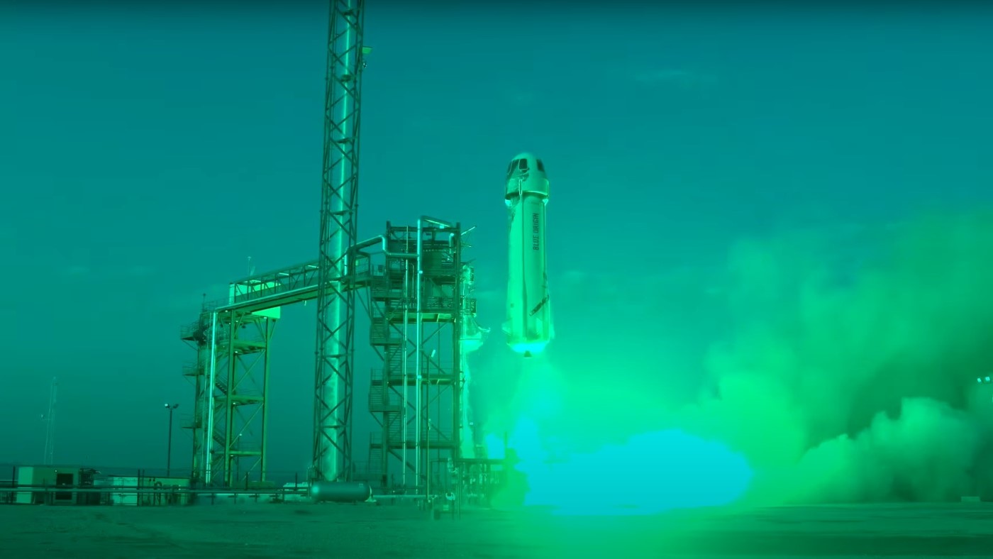 Jeff Bezos viaja al espacio en el cohete New Shepard de Blue Origin