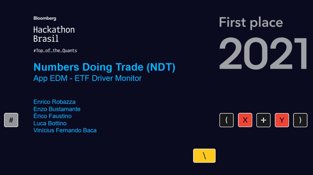 Primeiro lugar do hackaton de programação em bquant e python da bloomberg