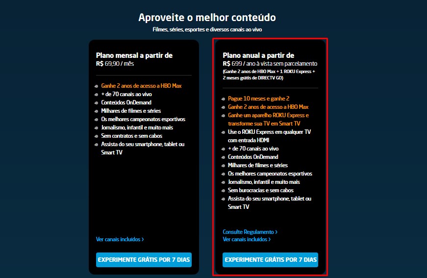 DirecTV Go chega por R$ 59,90 ao mês, com 5 anos gratuitos de HBO no  lançamento - Giz Brasil