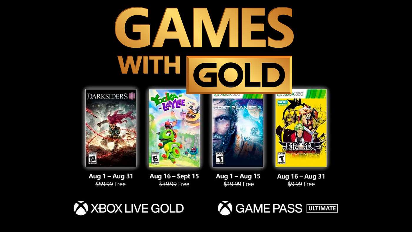 Juegos de agosto de 2021 con Gold Games revelados