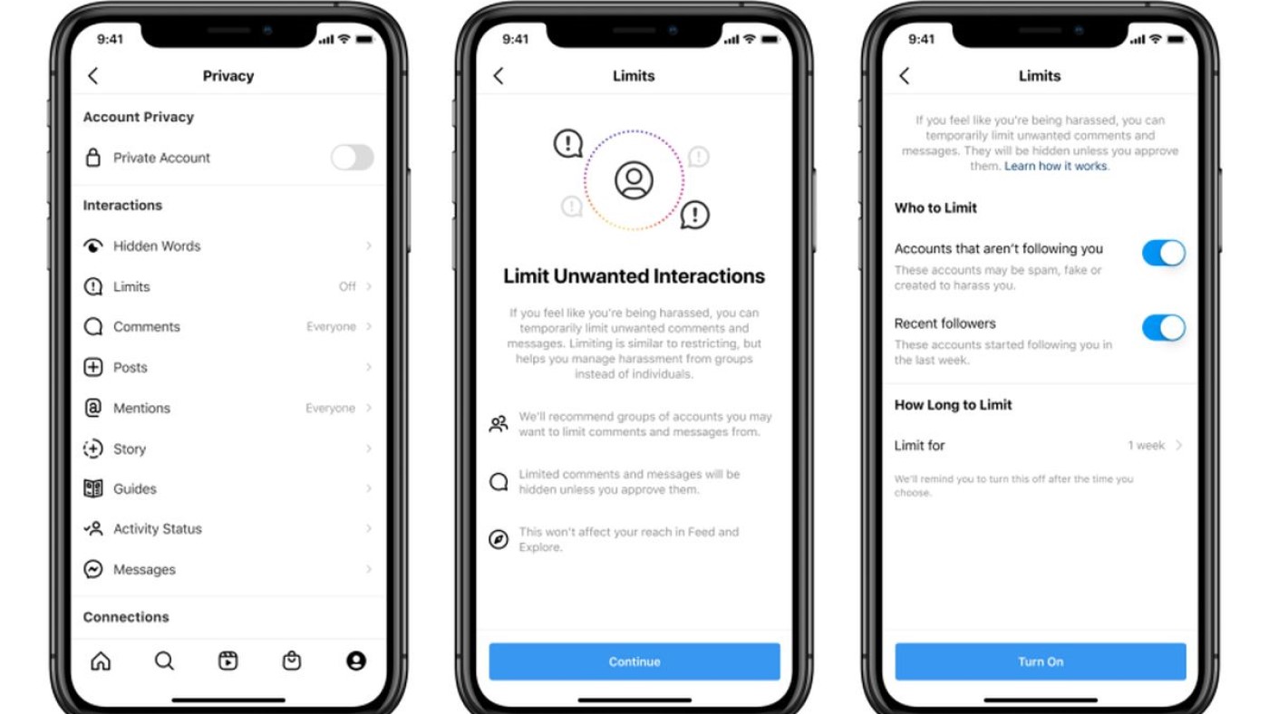 Instagram gains control to limit DMs and comments from people