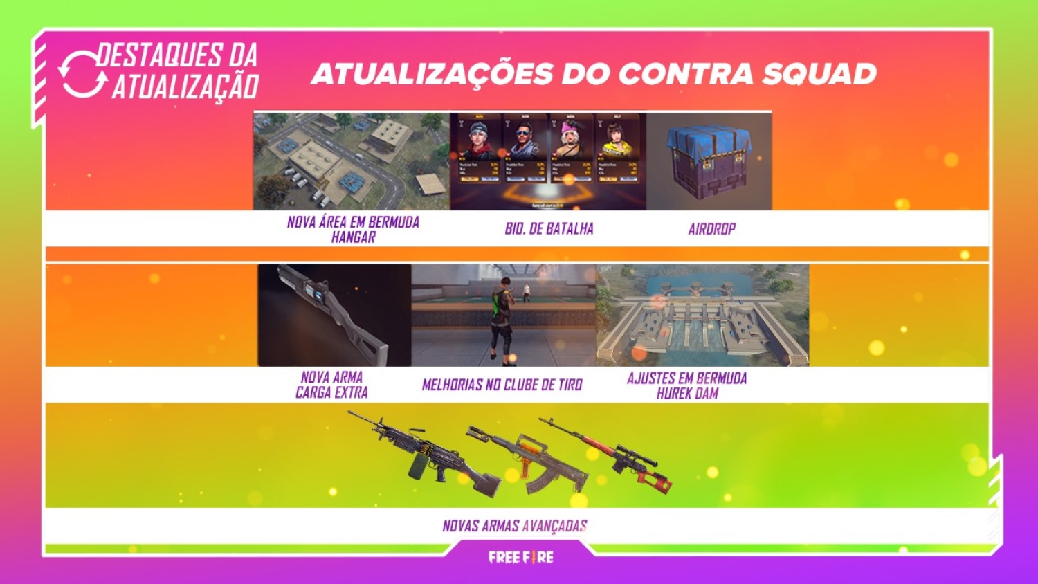 Códigos atualizados divulgados hoje pela Garena Free Fire - Mania Free Fire