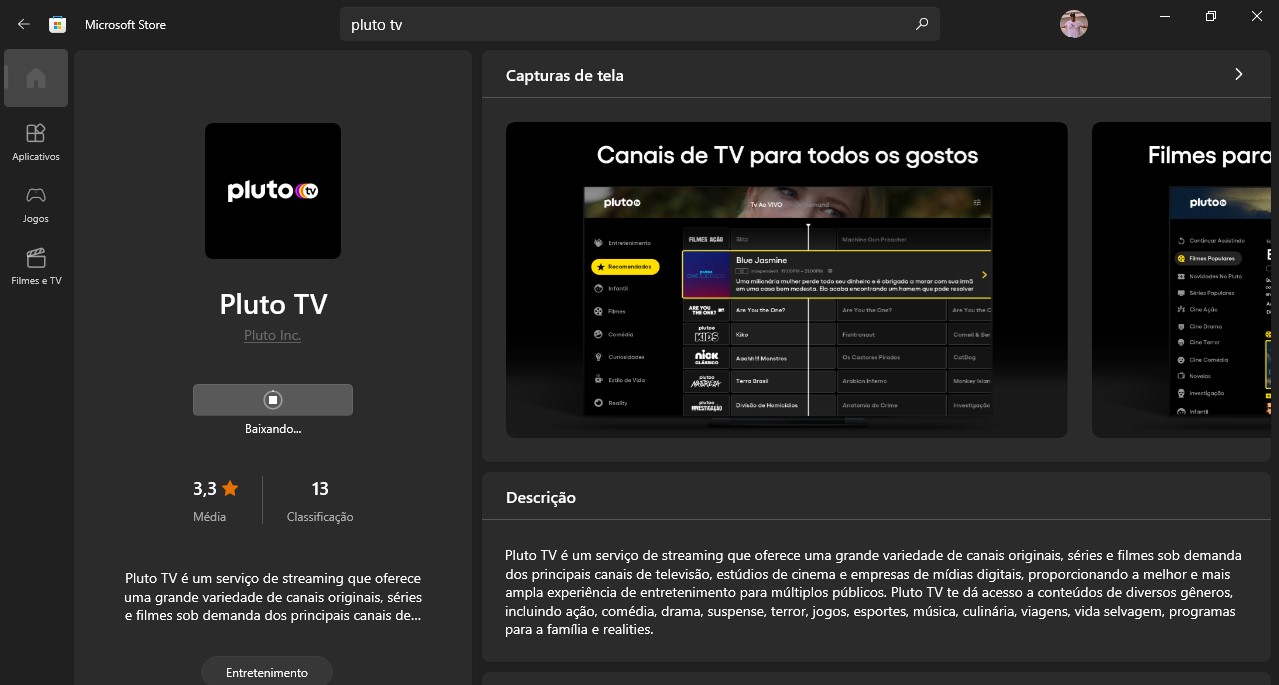 Pluto TV – TV Ao vivo e Filmes – Apps no Google Play