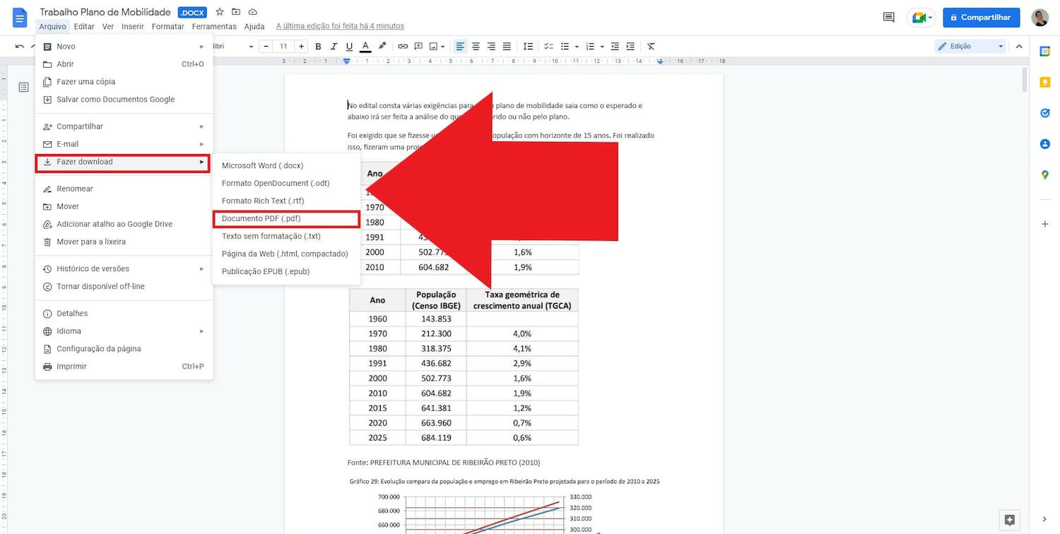 Como baixar documentos?