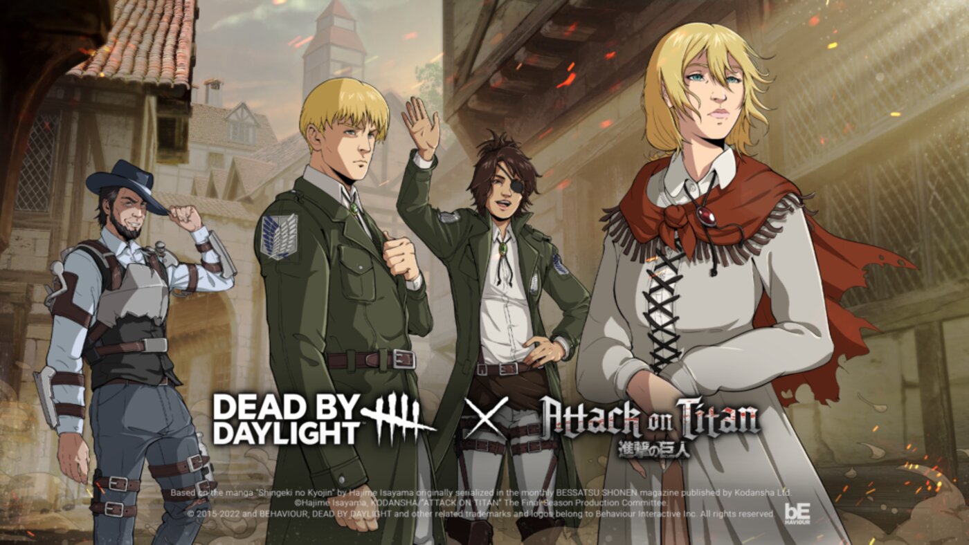 Dead by Daylight revela crossover com Attack on Titan, com skins de titans  e do esquadrão