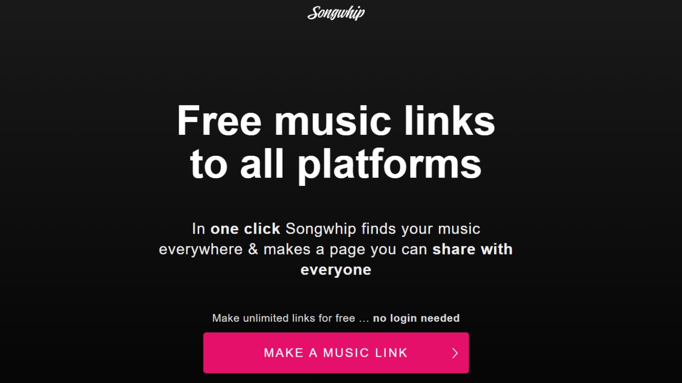 Songwhip: compartilhe músicas com amigos em todos os streamings