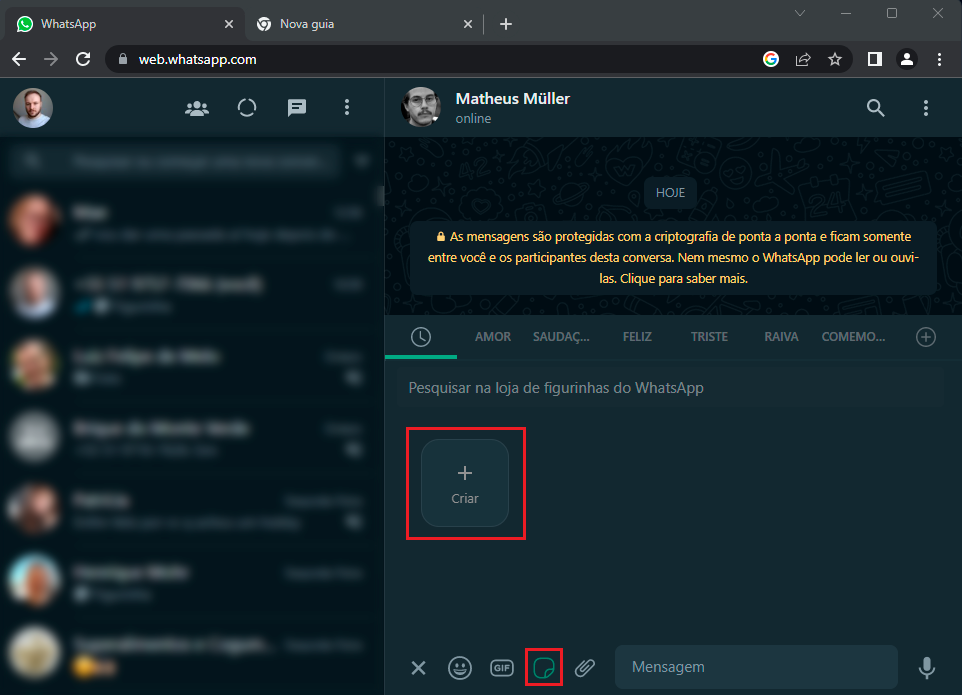 Como enviar figurinhas no WhatsApp Web? - Positivo do seu jeito