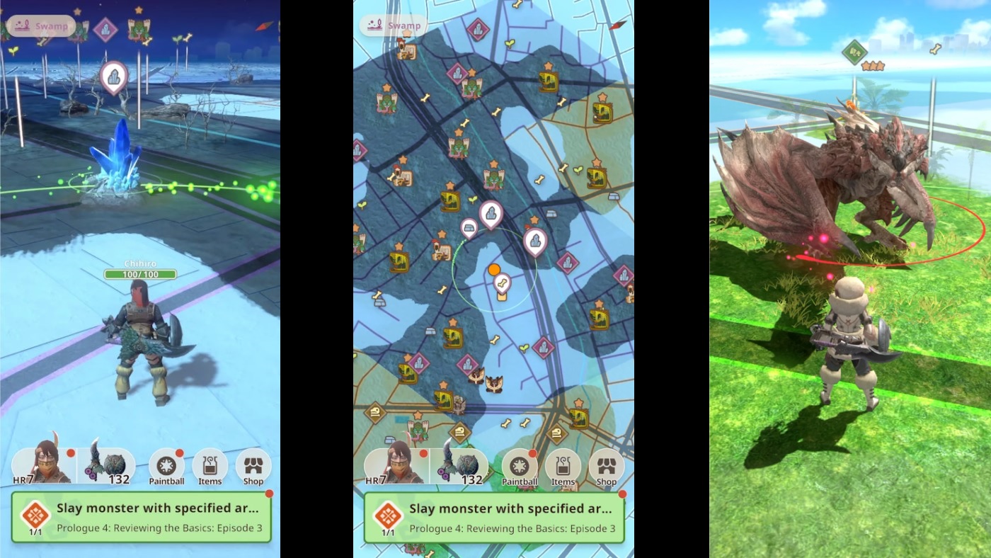 Jogo de Monster Hunter no estilo de Pokémon GO está em desenvolvimento