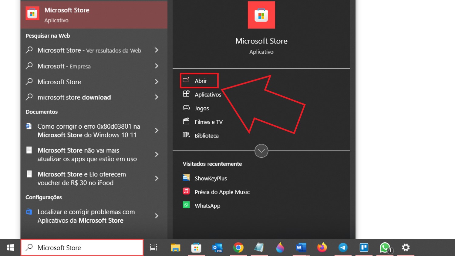 Como resgatar um código do Microsoft Store no Windows 10 