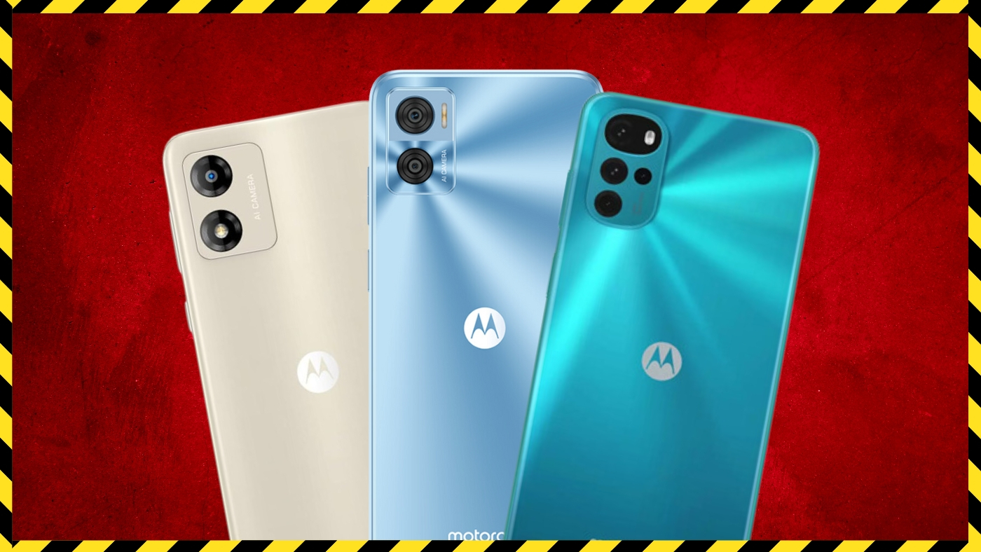 Moto E22, Moto E13 e Moto G22 são os piores celulares da Motorola hoje. Imagem: Oficina da Net