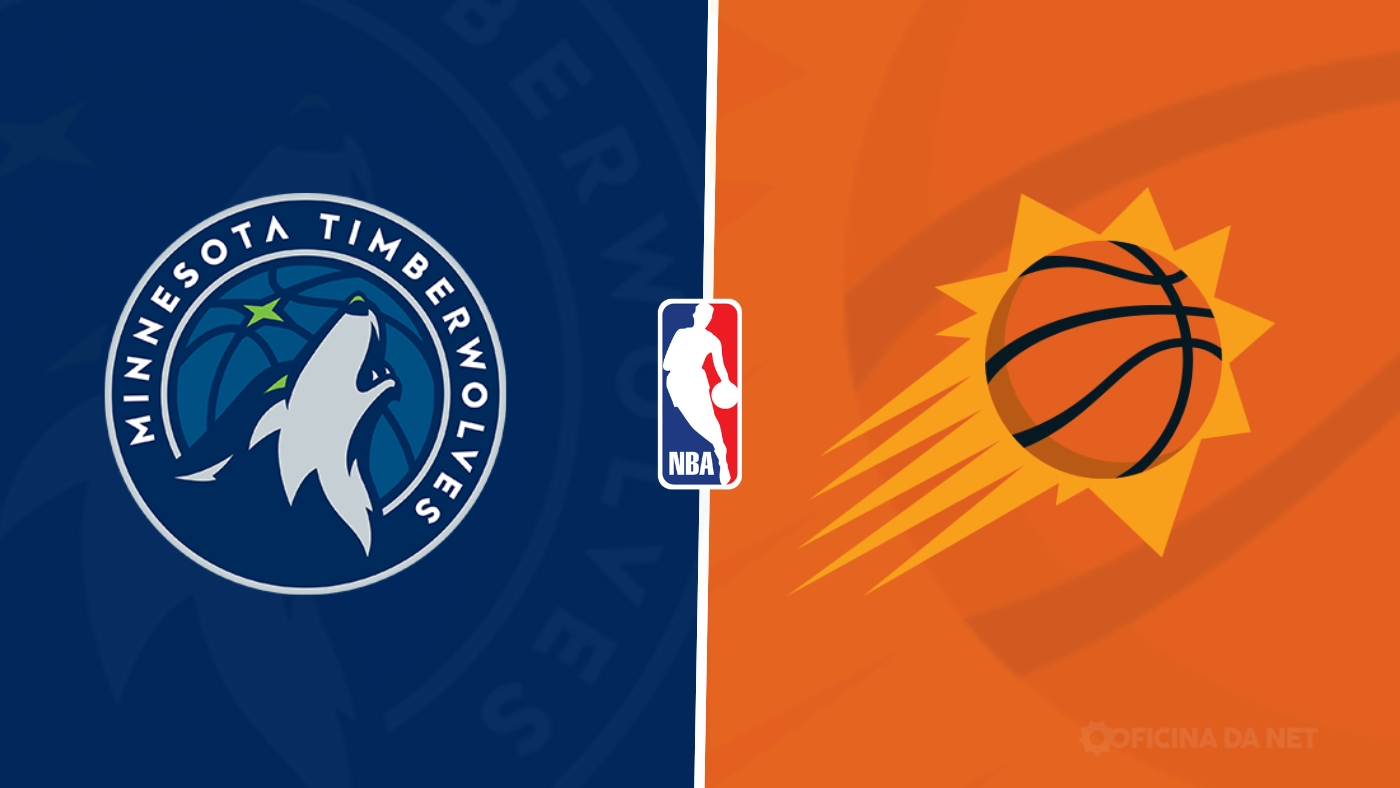 Onde asssitir Phoenix Suns x Minnesota Timberwolves. Imagem: Oficina da Net