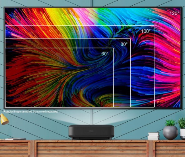 Ecran 120 Polegadas Em Cm Projetor Epson EpiqVision LS650 chega ao Brasil com 4K, Android TV e ...