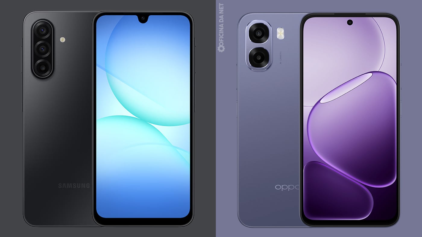 Galaxy A17 5G vs OPPO A6x: qual baratinho compensa mais