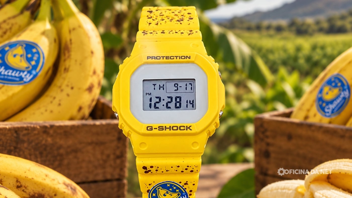 Casio lança novo G-Shock com visual de banana e embalagem inusitada