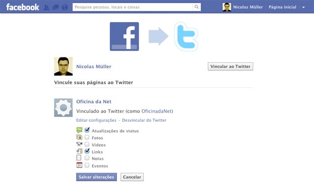 Como integrar a Fanpage do Facebook com o Twitter