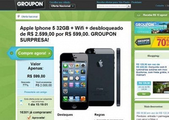 Site falso oferece iPhone 5 por R$ 599