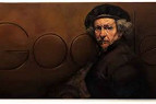 O pintor holandês Rembrandt van Rijin é o homenageado do Google nesta segunda-feira.