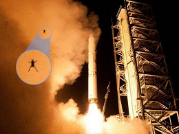 Sapo surge em foto de lançamento de foguete da Nasa