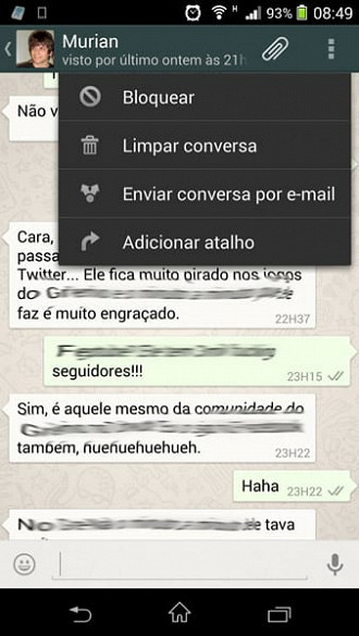 Como bloquear um contato no WhatsApp?