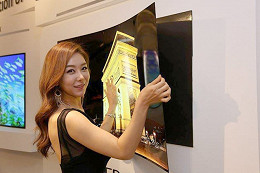 LG apresenta uma tela 55 OLED ultrafina dobrável LG apresenta uma tela 55 OLED ultrafina dobrável