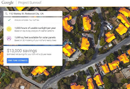 Projeto do Google pretende mapear telhados para produzir energia solar Projeto do Google pretende mapear telhados para produzir energia solar