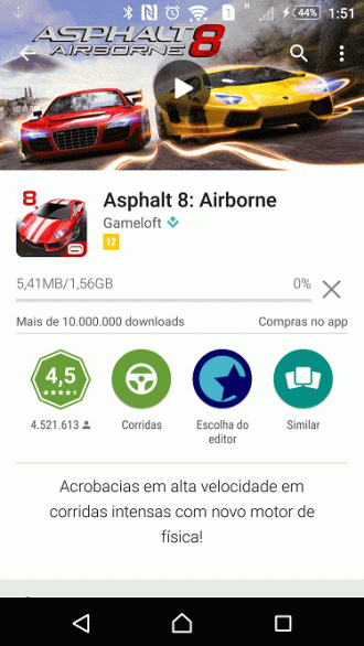 Jogo de corrida de carros versão móvel andróide iOS apk baixar