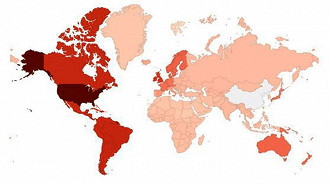 O tamanho dos catálogos demonstrado pela intensidade da cor