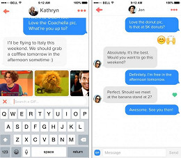 Tinder permite o envio de GIFs e conta com botão de curtir mensagens Tinder permite o envio de GIFs e conta com botão de curtir mensagens