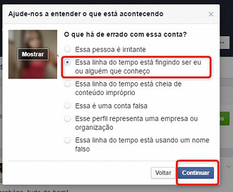 Como denunciar uma conta falsa no Facebook?