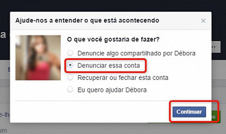 Como denunciar uma conta falsa no Facebook?