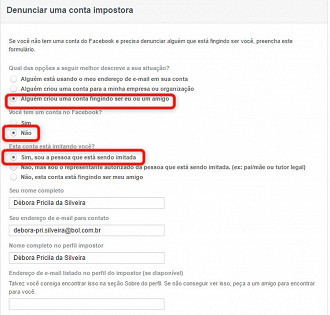 Como denunciar uma conta falsa no Facebook?