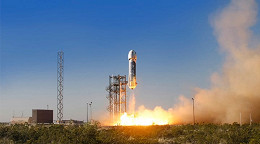 Foguete Blue Origin realiza decolagem e pouso perfeito Foguete Blue Origin realiza decolagem e pouso perfeito
